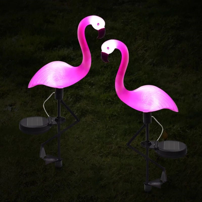 Solární flamingo lampa