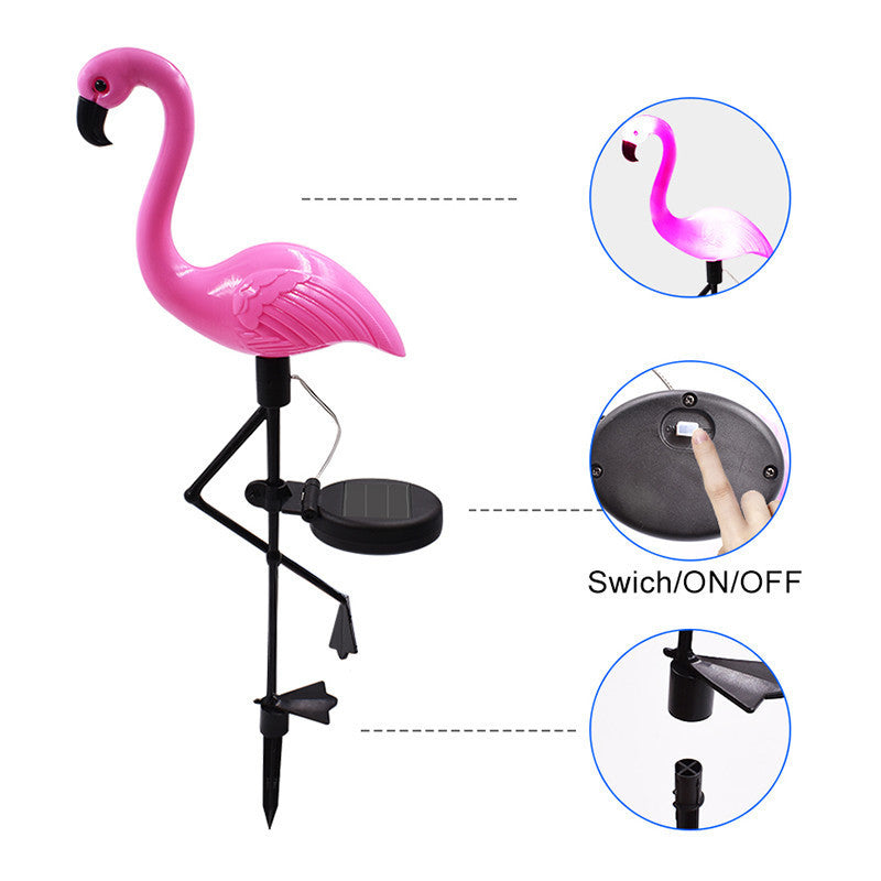 Solární flamingo lampa