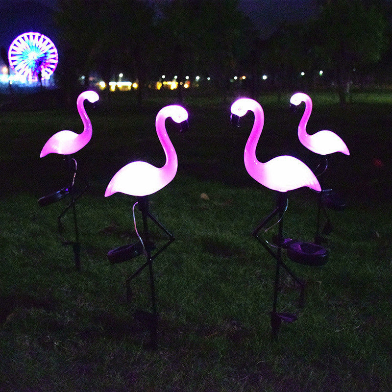 Solární flamingo lampa