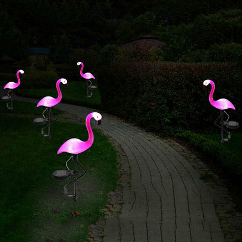 Solární flamingo lampa