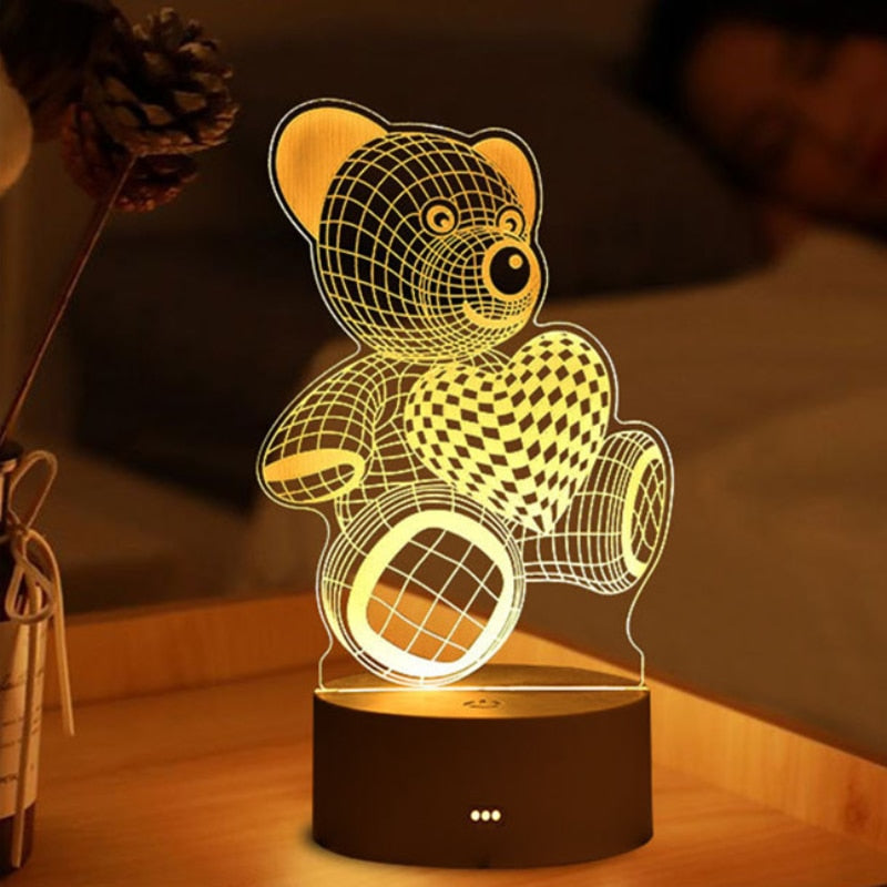 USB LED lampa ve 3D