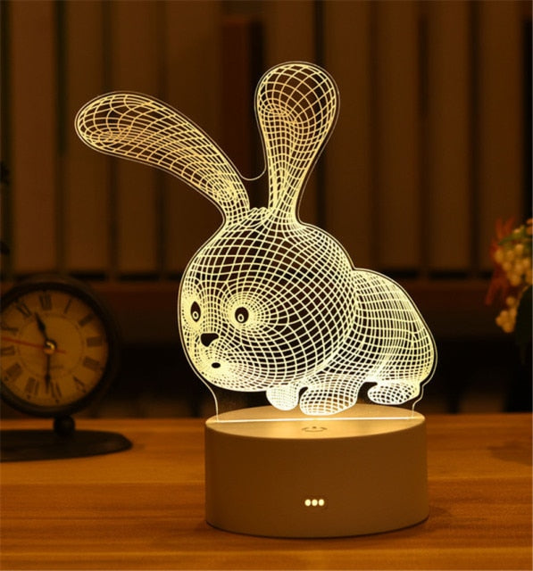 USB LED lampa ve 3D