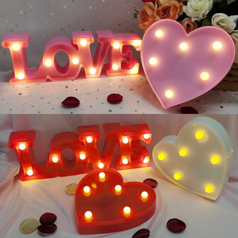 LOVE LED lampa a jiné